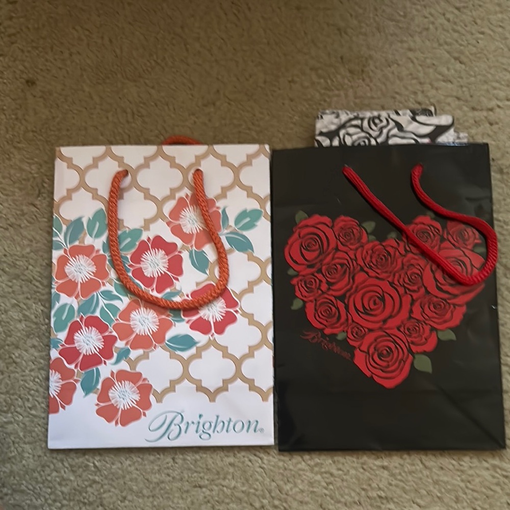 Brighton Floral and Heart Design medium size gift bags Bags